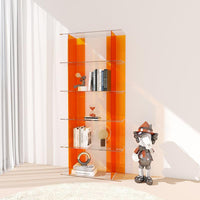 Nordic Creative Bookshelf Acrylic Shelf Floor to Wall Simple Display Shelf Storage Living Room Multi-layer Display Shelf