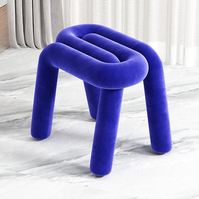 Ins wind creative makeup chair lamb wool design bedroom dressing dining room use