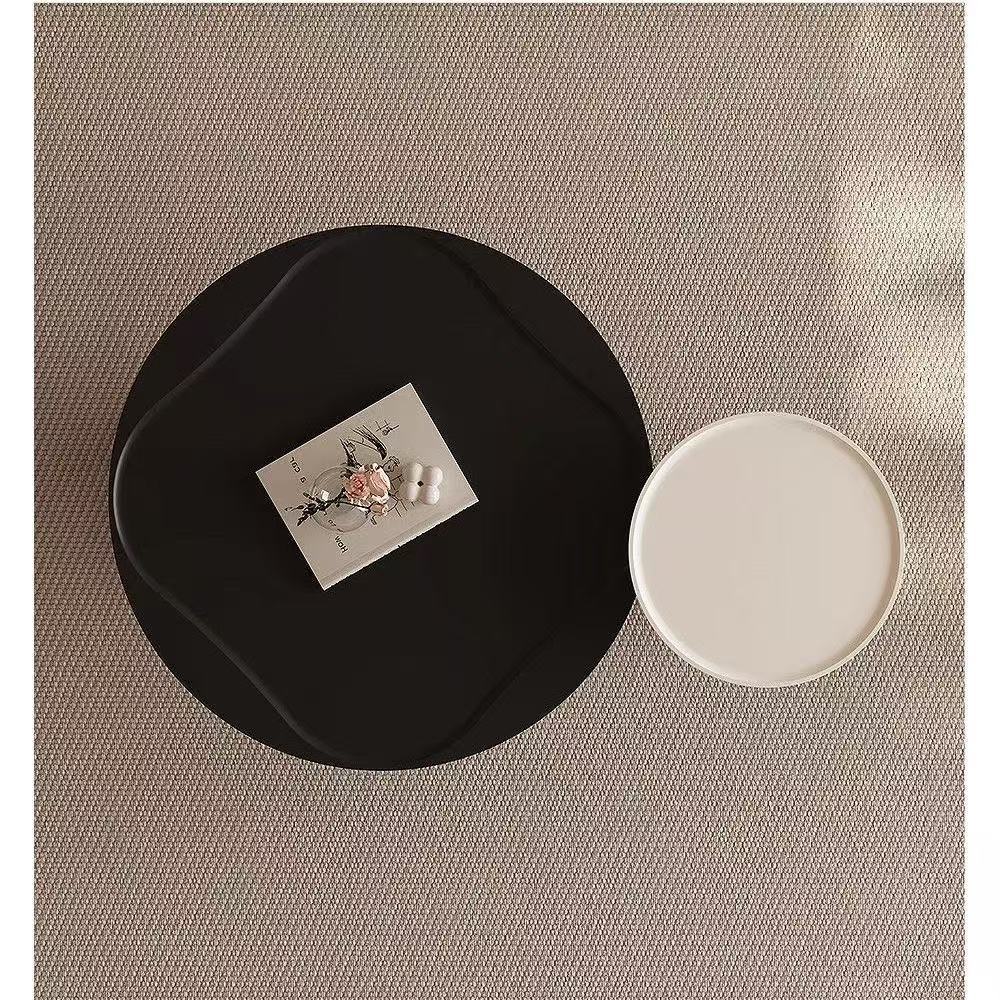 Italian minimalist geometric coffee table creative design light luxury living room display and use