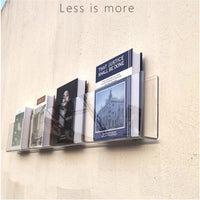 Acrylic Creative Wall Shelf Magazine Shelf Picture Book Shelf Transparent Decoration No Punching Wall Mounted Display Bookshelf