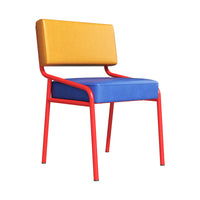 Memphis dining chair back design retro home restaurant casual use