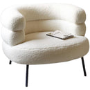 Light luxury style single lazy sofa chair lambswool design living room balcony for leisure use