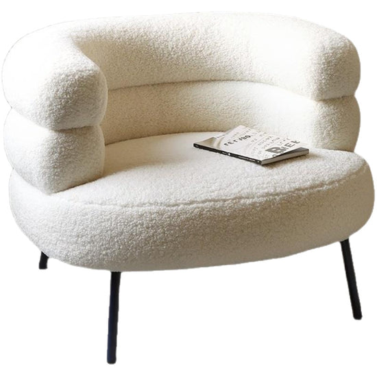 Light luxury style single lazy sofa chair lambswool design living room balcony for leisure use