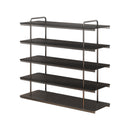 Narrow Luxury Wooden & Steel Shoe Rack