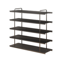 Narrow Luxury Wooden & Steel Shoe Rack