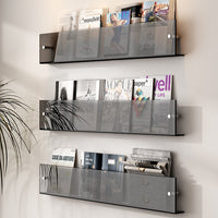 Simple wind wall hanging file rack acrylic bookshelf magazine storage office home use