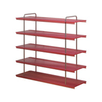 Narrow Luxury Wooden & Steel Shoe Rack