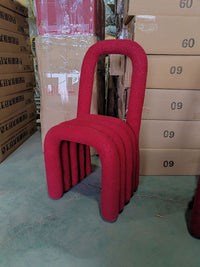 Ins wind creative makeup chair lamb wool design bedroom dressing dining room use