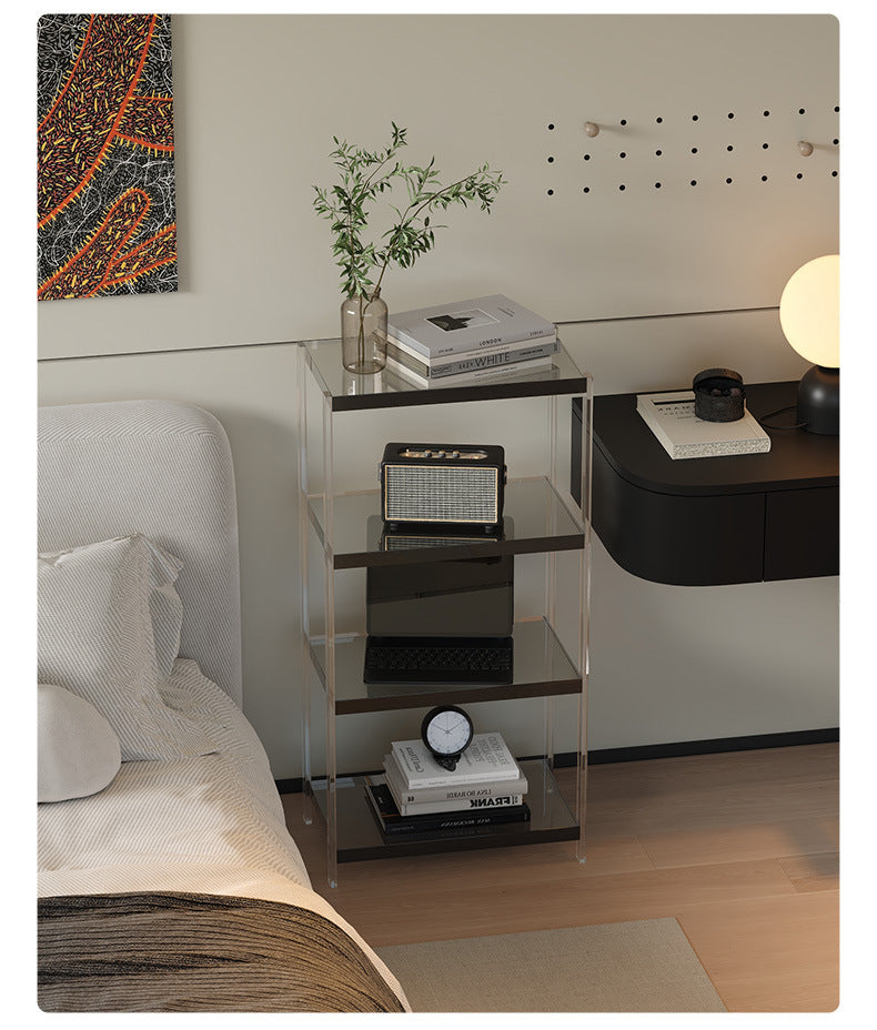 Narrow Solid Wood Storage Shelf for Home & Balcony