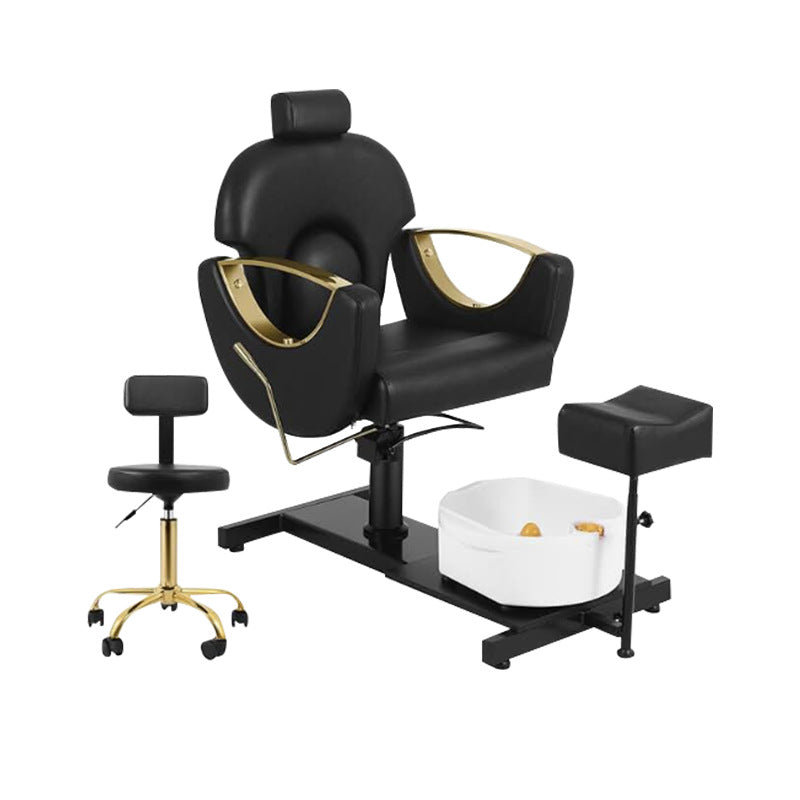 Modern style hair salon foot bath chair lifting and rotating multi-functional foot massage use