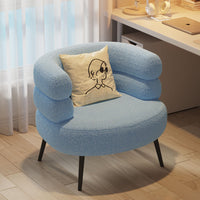 Light luxury style single lazy sofa chair lambswool design living room balcony for leisure use