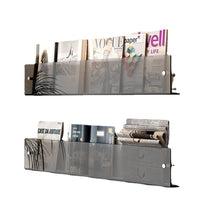 Simple wind wall hanging file rack acrylic bookshelf magazine storage office home use