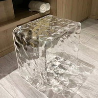 Modern Acrylic Stool Waterproof for Small Space Bathroom