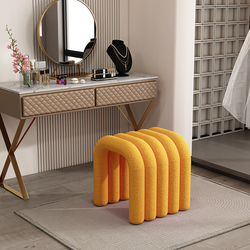 Ins wind creative makeup chair lamb wool design bedroom dressing dining room use