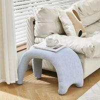 Cute lamb wool cat shape wears a shoe stool, changes shoes, sits on and adds makeup and dressing, suitable for the entrance door and bedroom