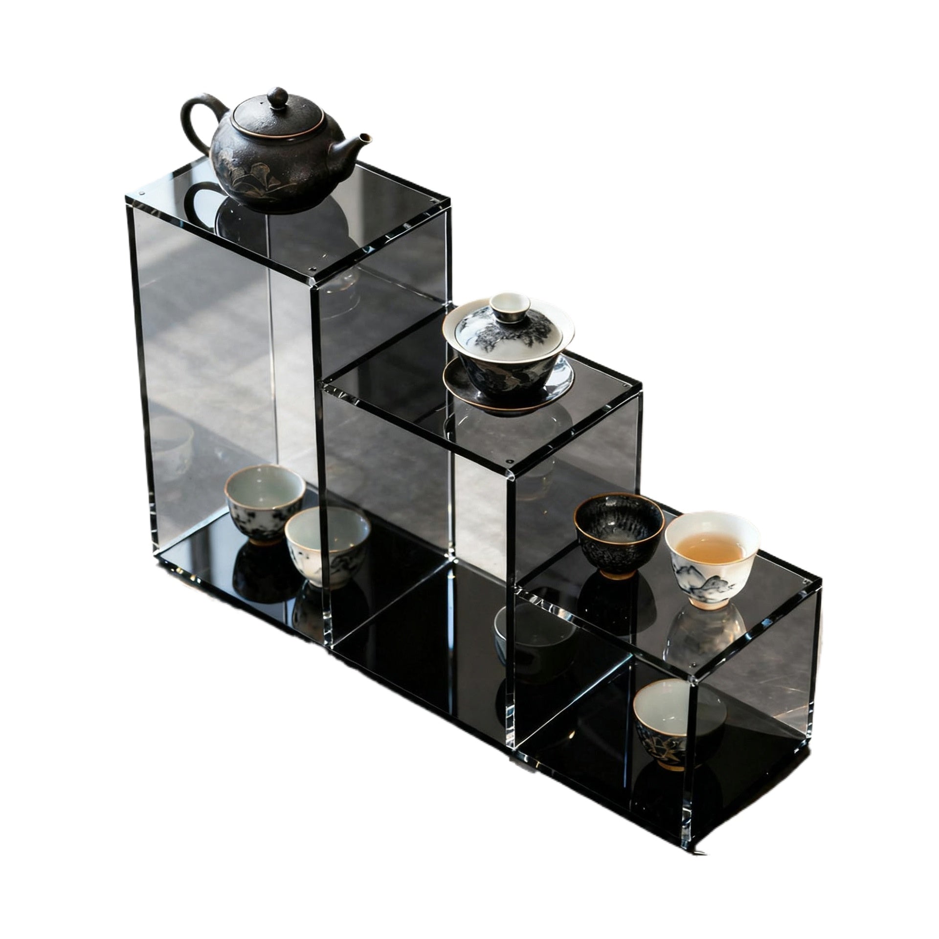 Luxury Acrylic Tea Display Shelf for Home Tea Sets