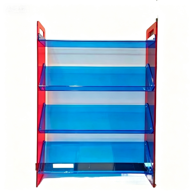 Narrow Acrylic & Wood Multi-Tier Storage Rack