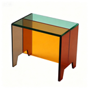 Light luxury acrylic shoe changing stool transparent low stool entrance living room dressing use