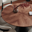 French medieval solid wood round dining table small apartment restaurant dining use